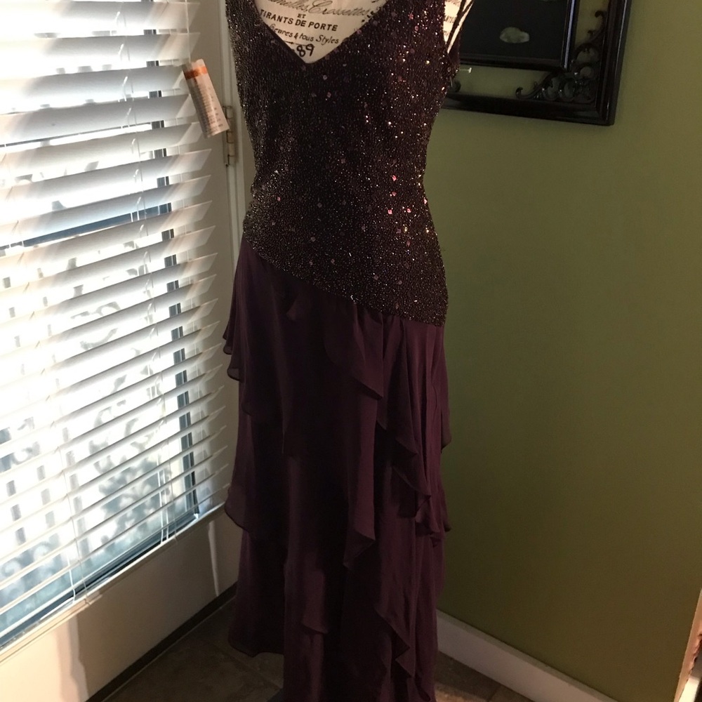 Chic Asymmetrical Purple Dress